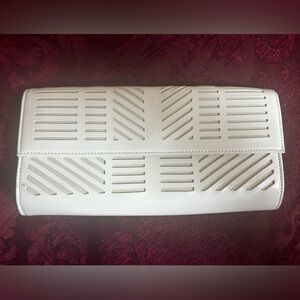 BCBG White Clutch Bag